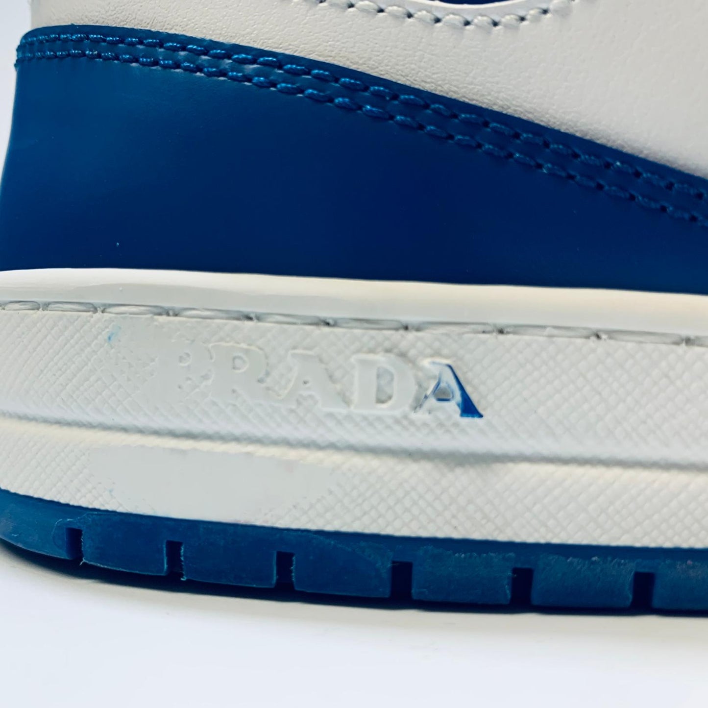 PRADA Blue Ladies Classic Sneaker Trainer Lace Up Shoe Size UK 5.5 NEW