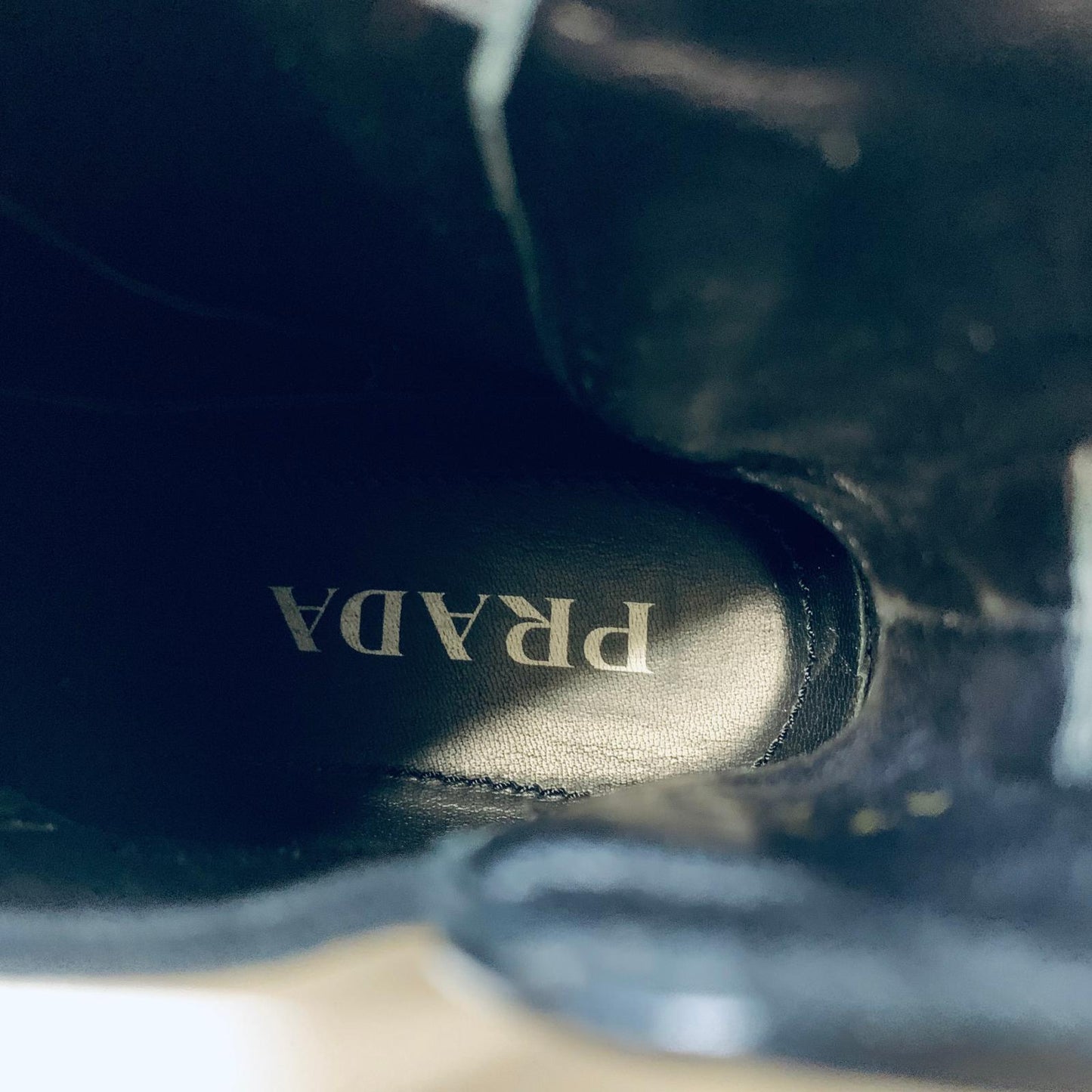 PRADA Black Ladies Slip On Classic Gusset Patent Leather Chelsea Boot UK 7 NEW