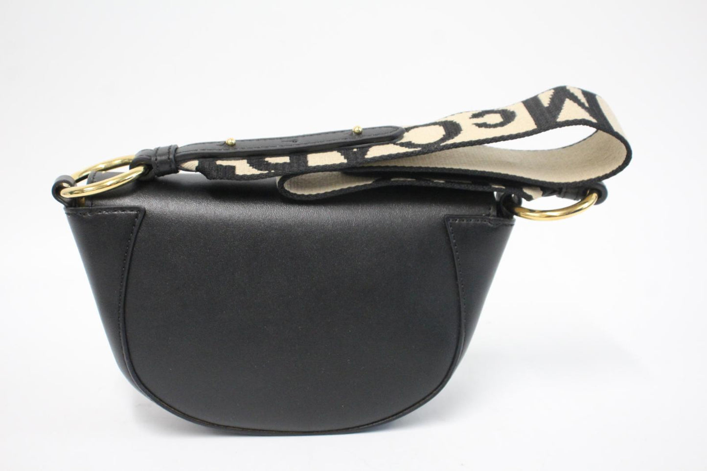 STELLA MCCARTNEY Ladies Black Eco Faux Leather Flap Front Mini Shoulder Bag NEW