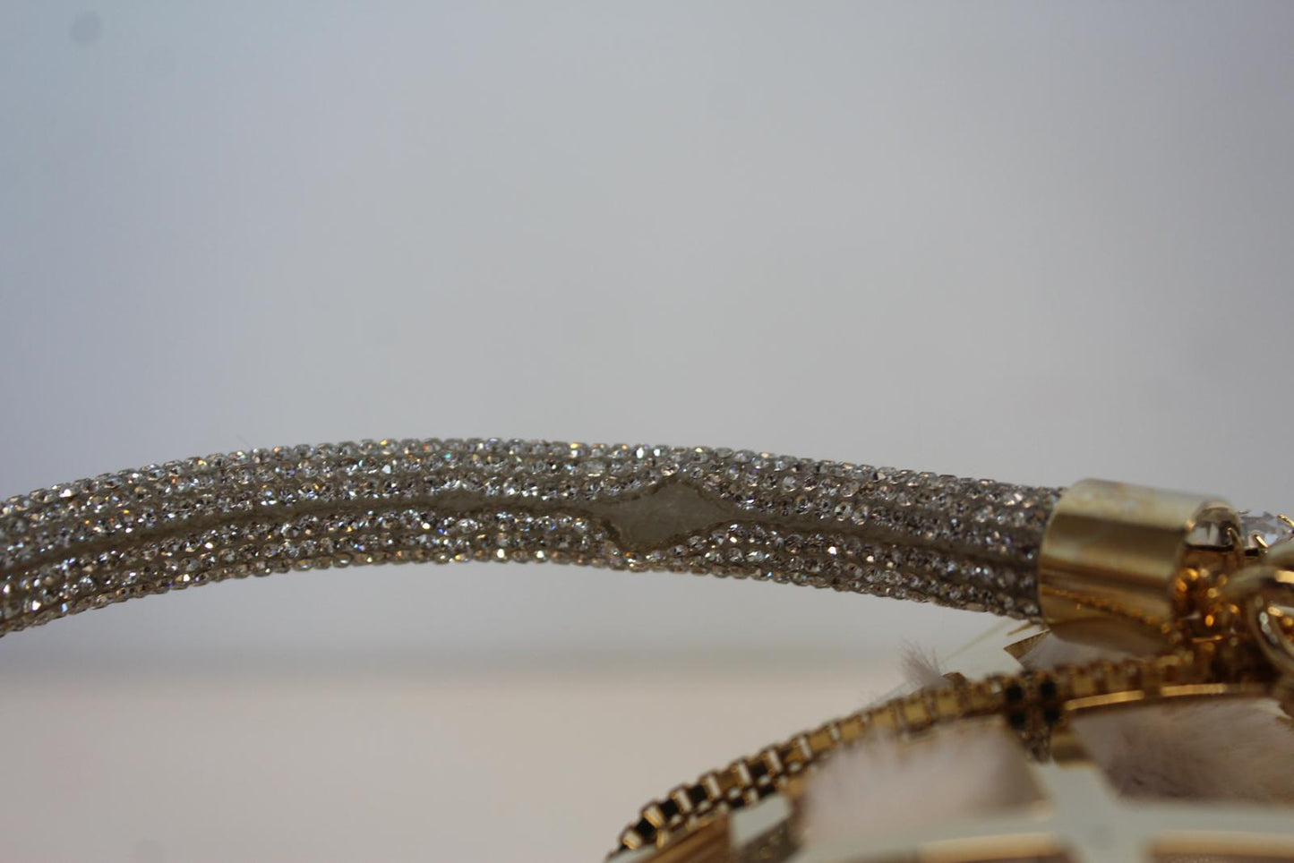 ROSANTICA Ladies Malga Gold Tone Crystal Embellished Fold Over Box Bag NEW