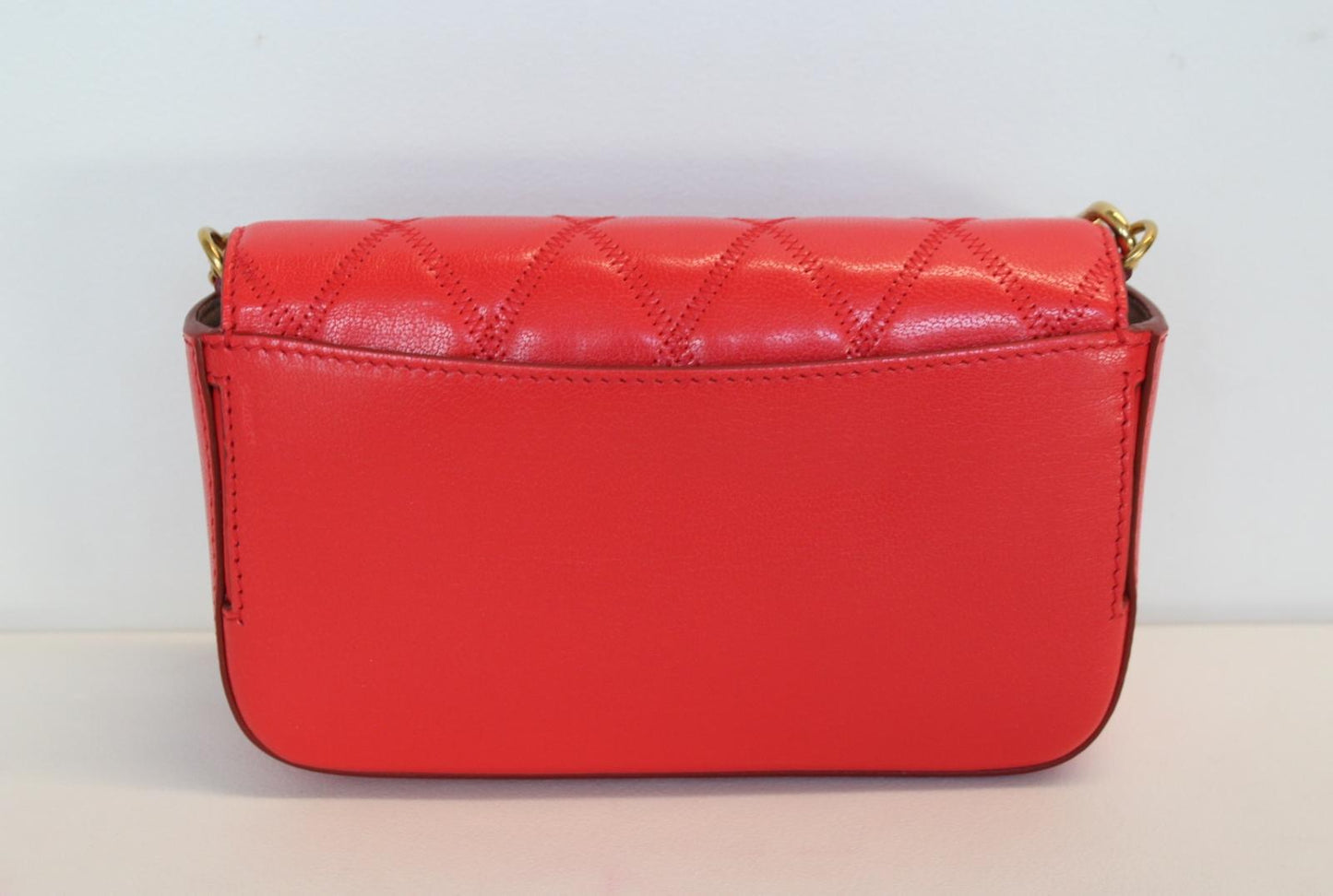 GIVENCHY Ladies Red Quilted Leather Pocket Mini Pouch Crossbody Shoulder Bag NEW