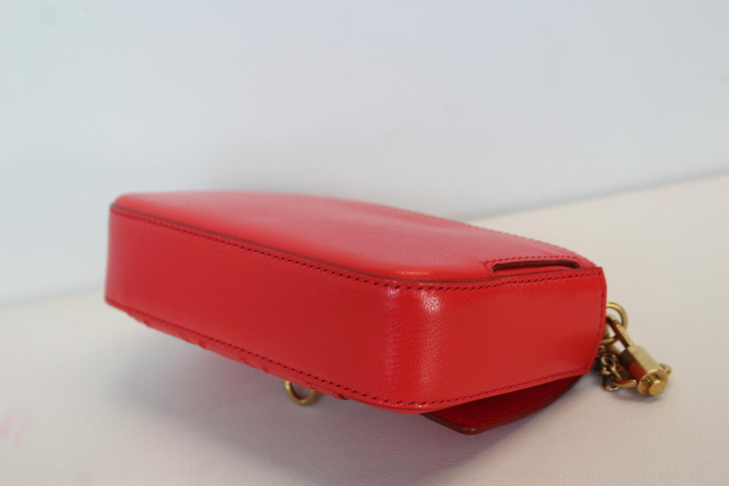 GIVENCHY Ladies Red Quilted Leather Pocket Mini Pouch Crossbody Shoulder Bag NEW