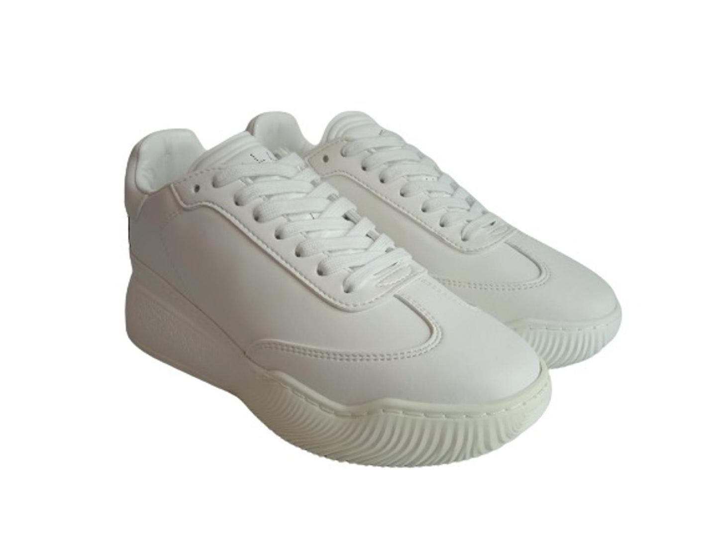 STELLA MCCARTNEY Ladies White Lace-Up Loop Low-Top Trainers EU36 UK3 NEW