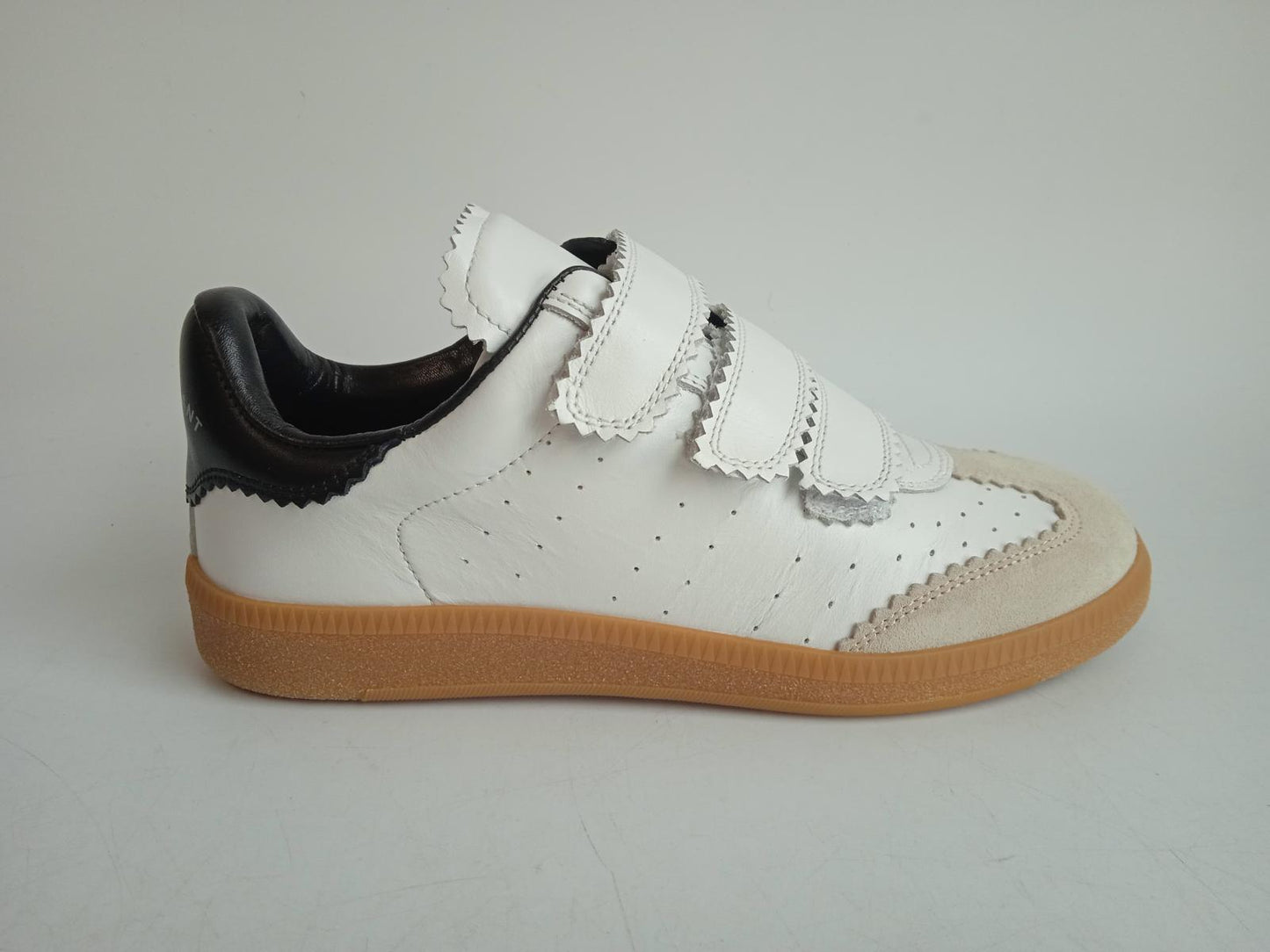 ISABEL MARANT Ladies White Leather Touch-Strap Beth Trainers EU35 UK2 NEW