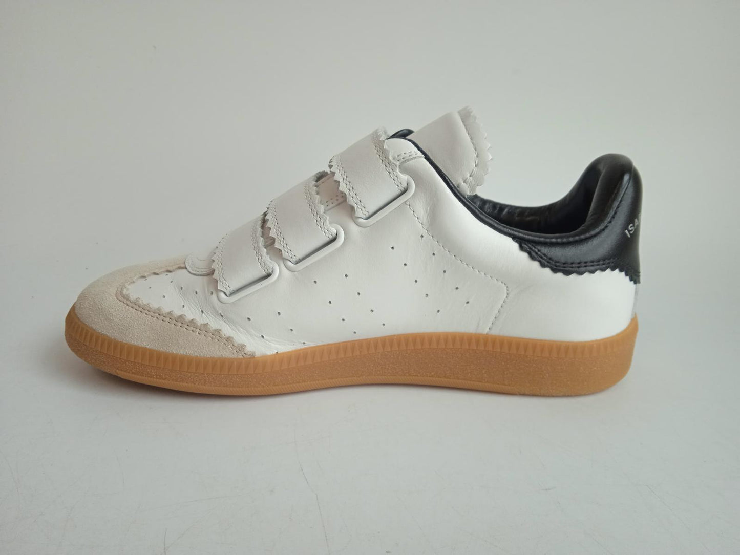 ISABEL MARANT Ladies White Leather Touch-Strap Beth Trainers EU35 UK2 NEW