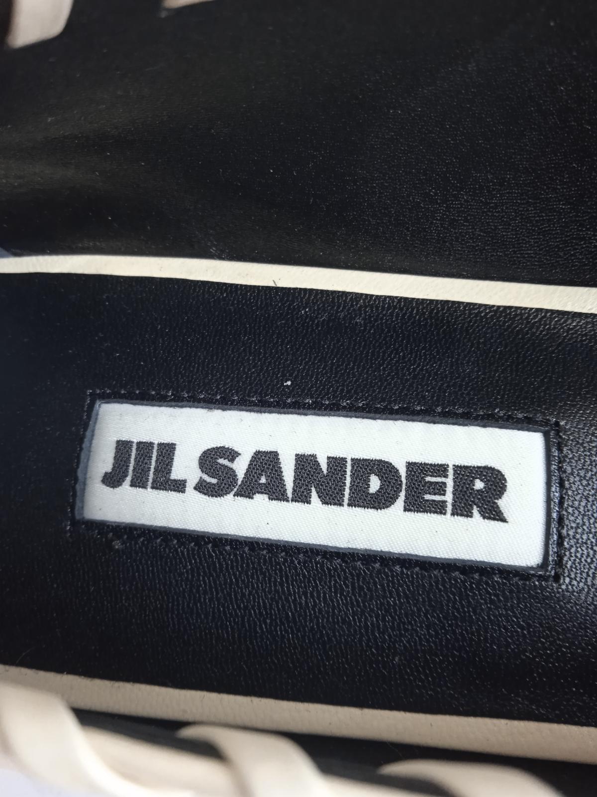 JIL SANDER Ladies Beige Leather Stitch Detail Ballerina Shoes EU41 UK8 NEW