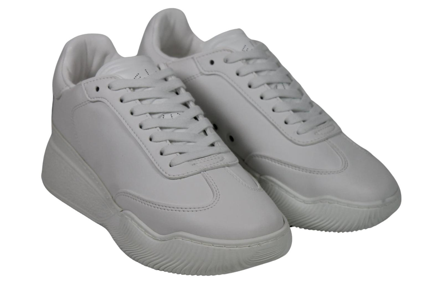 STELLA MCCARTNEY Ladies White Faux Leather Sneakers Trainers EU36 UK3 NEW