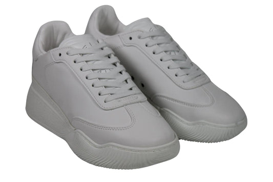 STELLA MCCARTNEY Ladies White Faux Leather Sneakers Trainers EU36 UK3 NEW