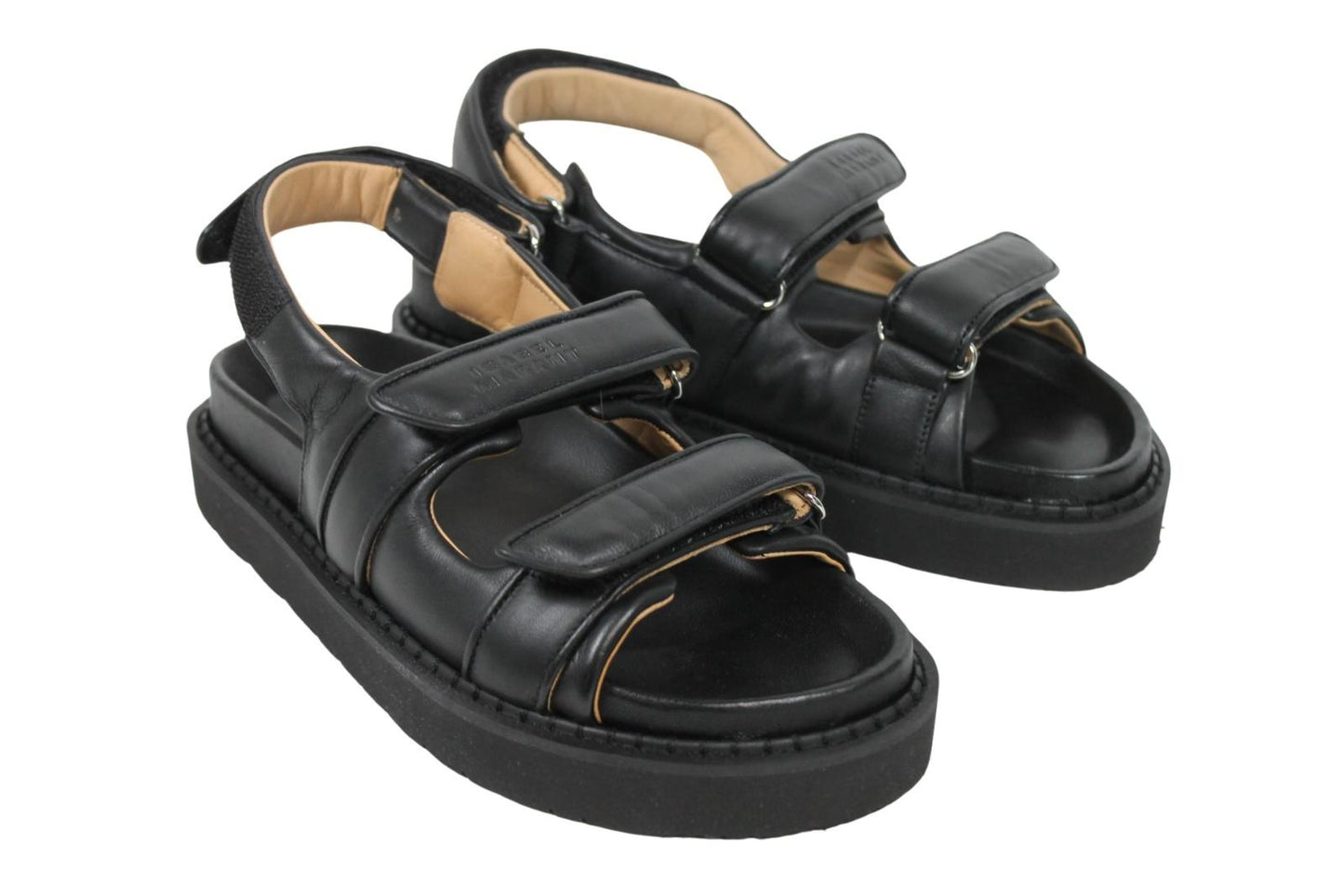 ISABEL MARANT Ladies Black Padded Leather Madee Chunky Sandals EU38 UK5 BNIB