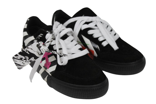 OFF-WHITE Ladies Black/White Suede Arrow Low Vulcanized Trainers EU36 UK3 NEW