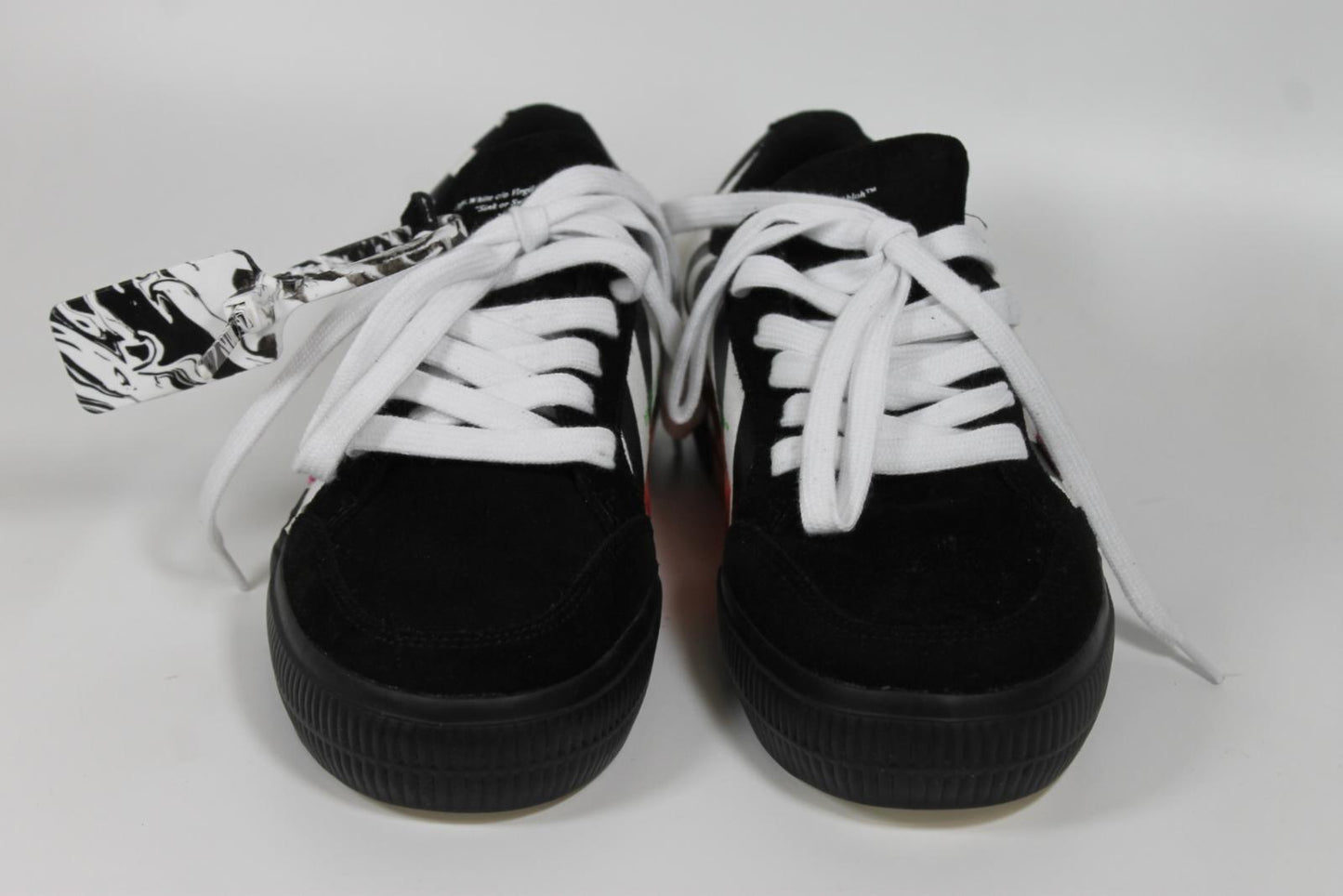 OFF-WHITE Ladies Black/White Suede Arrow Low Vulcanized Trainers EU36 UK3 NEW