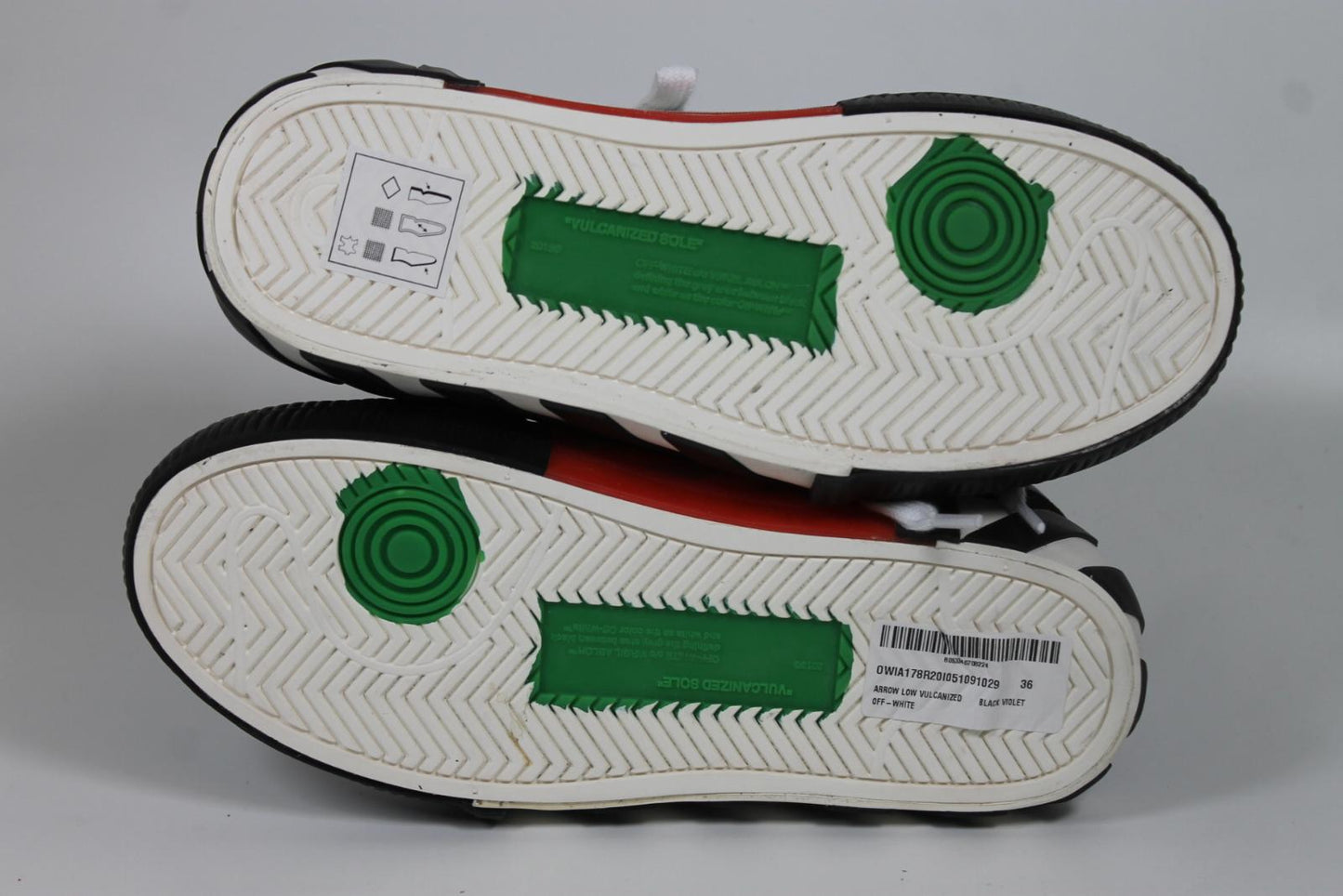 OFF-WHITE Ladies Black/White Suede Arrow Low Vulcanized Trainers EU36 UK3 NEW