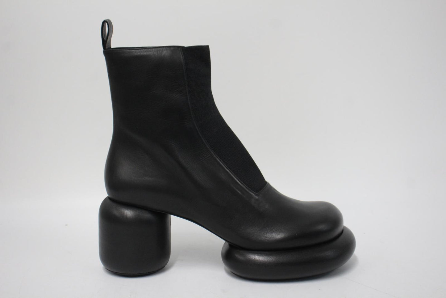 JIL SANDER Ladies Black Leather Chunky Heel Platform Sole Ankle Boots UK7 NEW