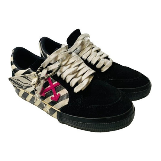 OFF-WHITE White Ladies Low Vulcan Side Stripe Sneaker Trainer UK 8.5 NEW