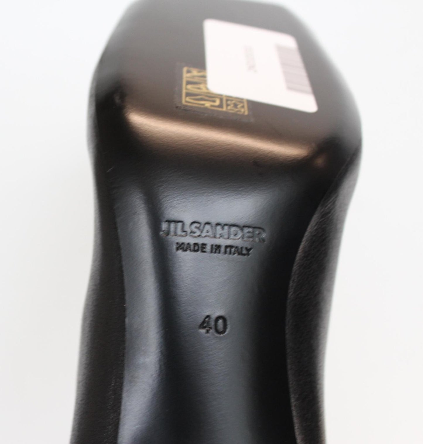 JIL SANDER Ladies Leather 70mm Square Toe Ankle Boots Black EU40 UK7 NEW