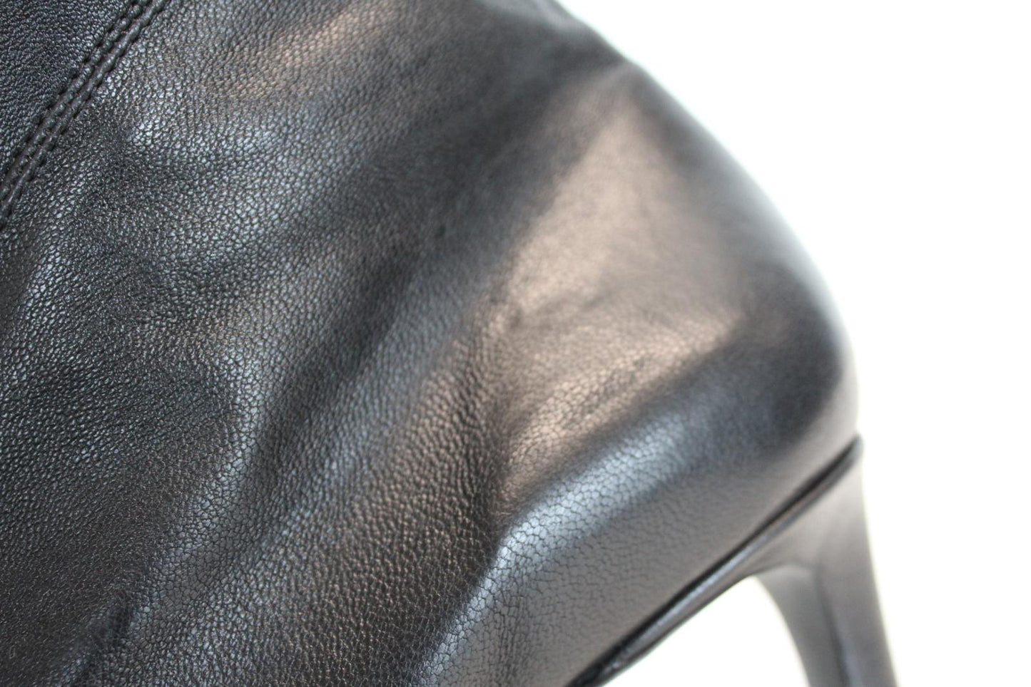JIL SANDER Ladies Leather 70mm Square Toe Ankle Boots Black EU40 UK7 NEW