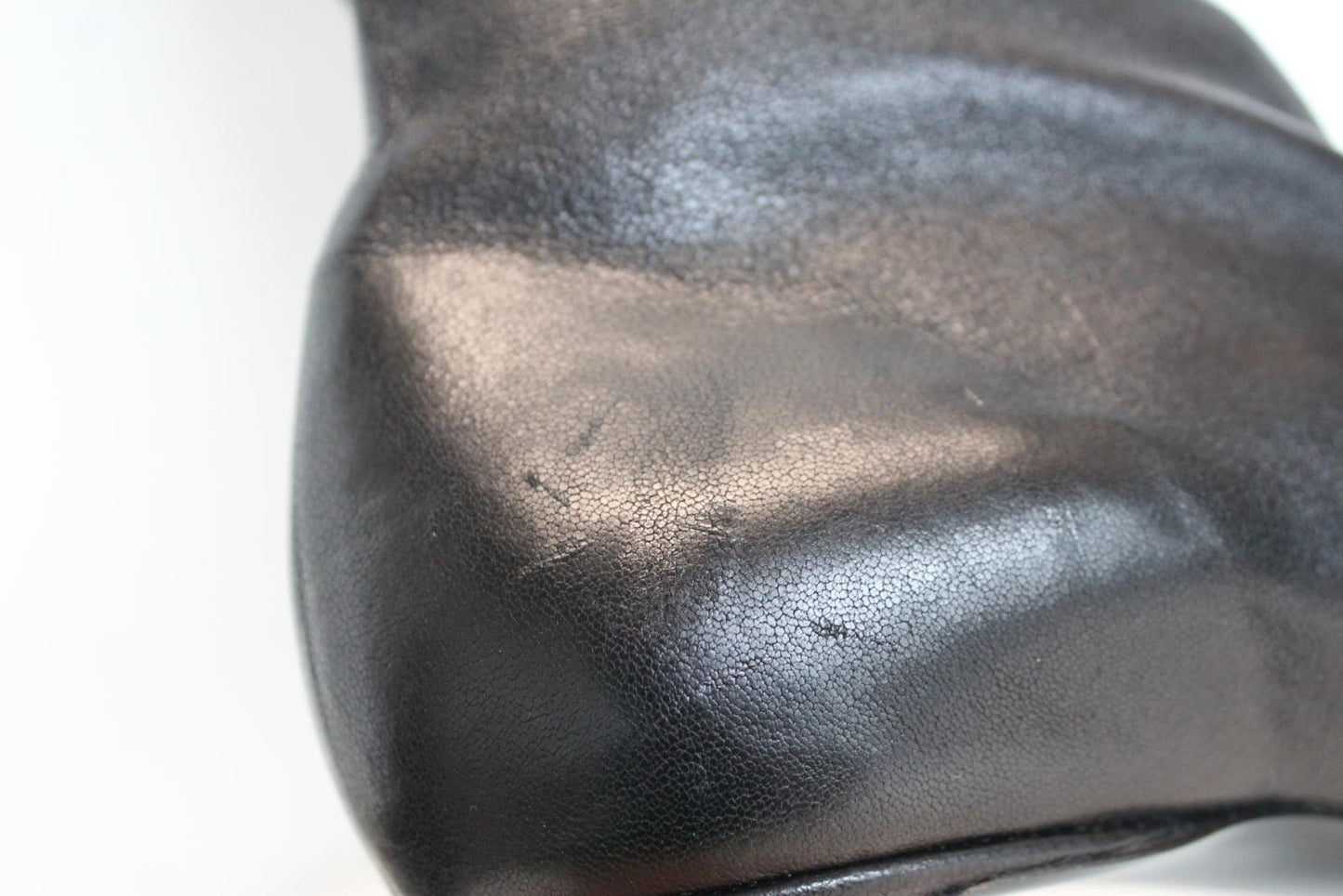 JIL SANDER Ladies Leather 70mm Square Toe Ankle Boots Black EU40 UK7 NEW