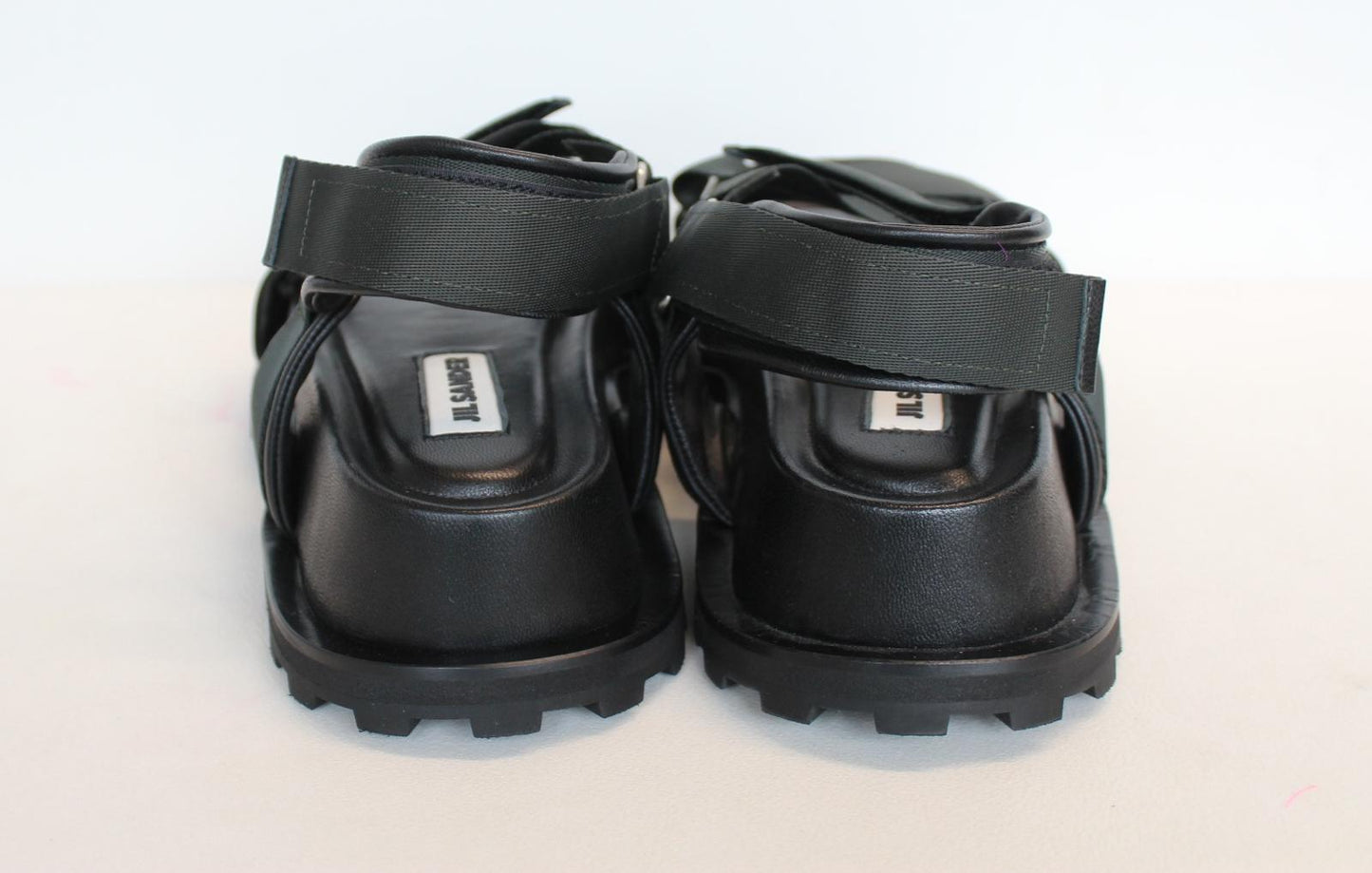 JIL SANDER Ladies Nylon Leather Chunky Hiking Sandals Black EU38 UK5 NEW