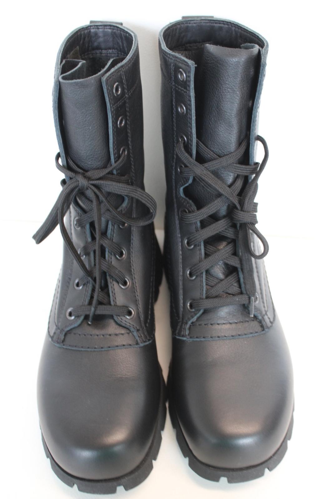 JIL SANDER Ladies Leather Combat High Ankle Boots Shoes Black EU40 UK7 NEW