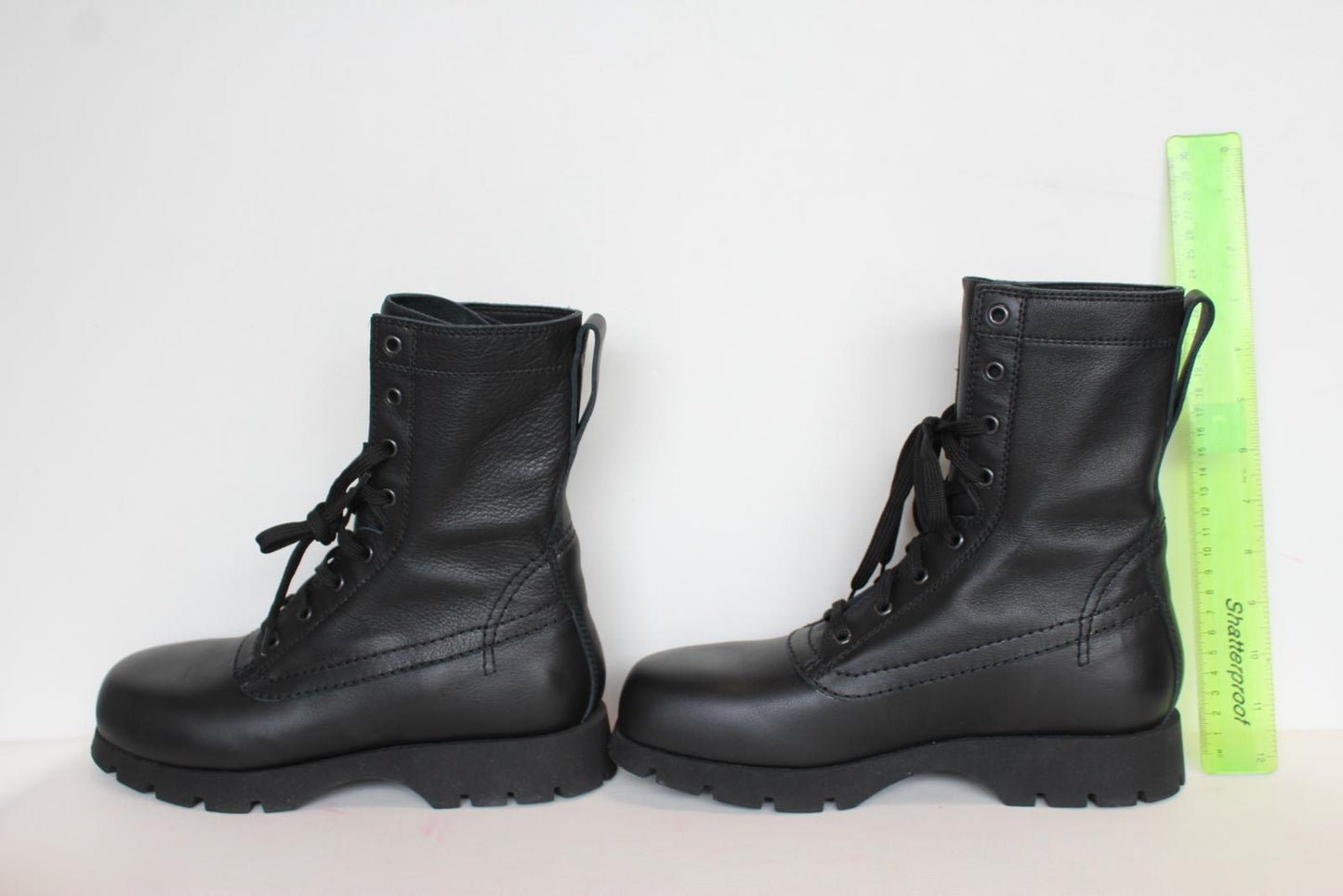 JIL SANDER Ladies Leather Combat High Ankle Boots Shoes Black EU40 UK7 NEW