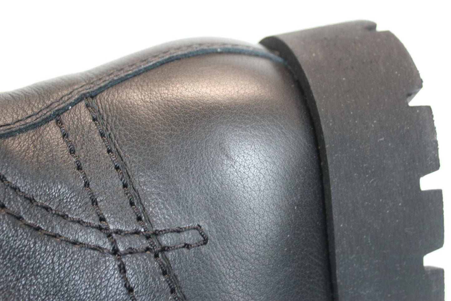 JIL SANDER Ladies Leather Combat High Ankle Boots Shoes Black EU40 UK7 NEW
