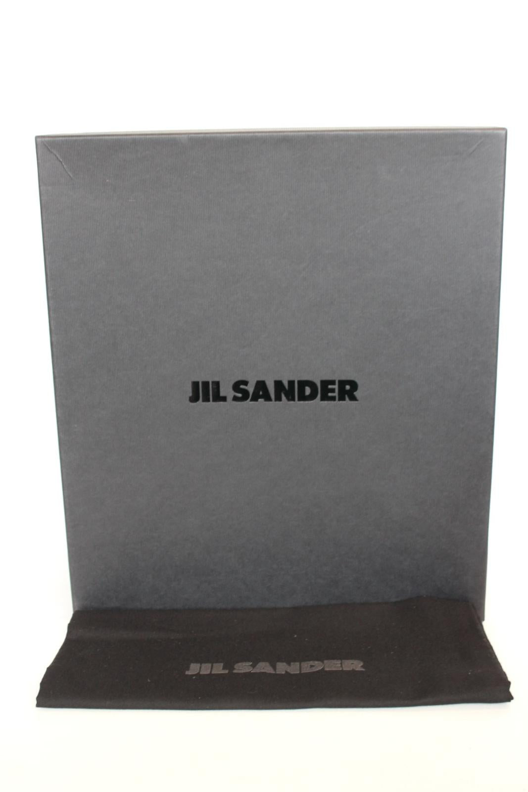 JIL SANDER Ladies Leather Combat High Ankle Boots Shoes Black EU40 UK7 NEW
