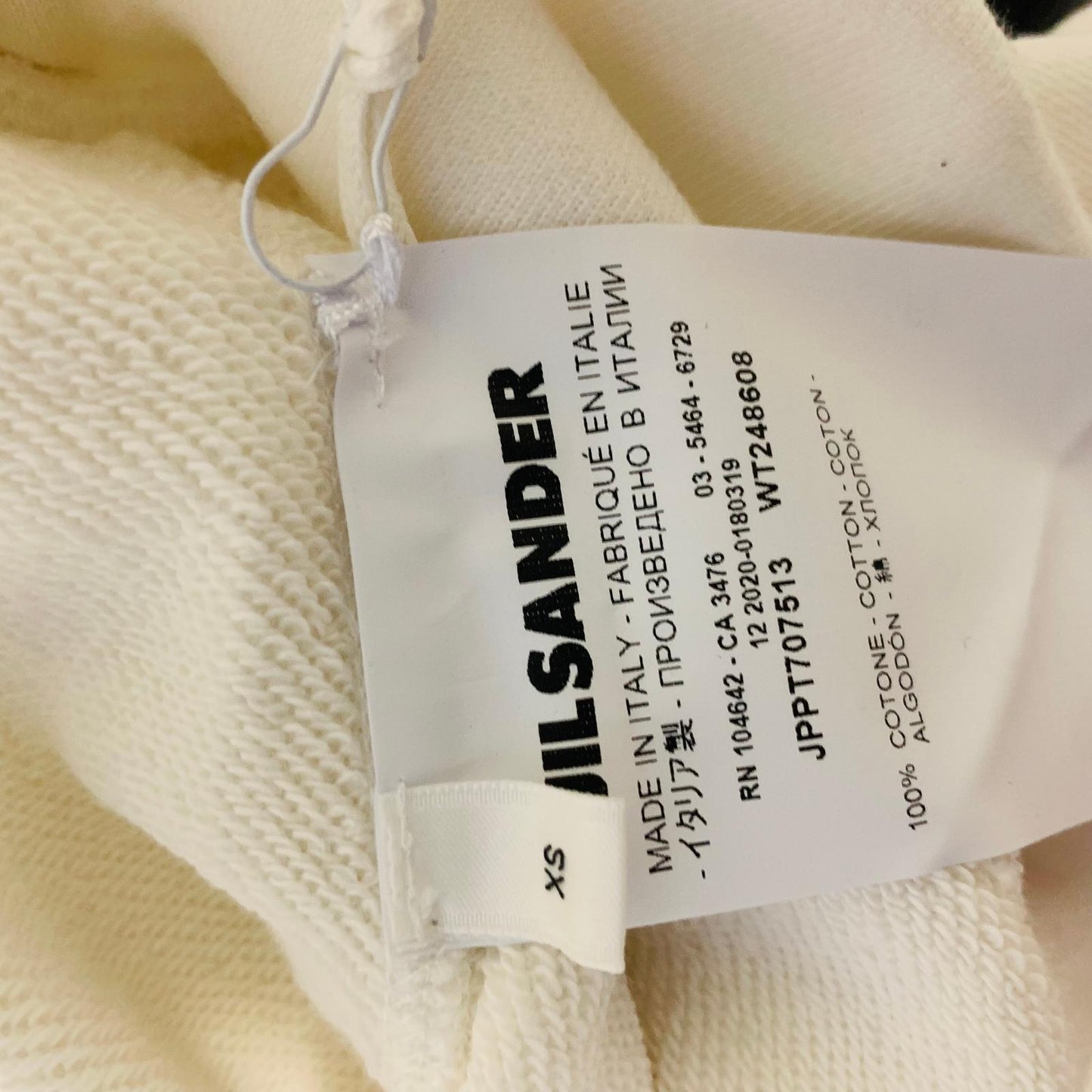 JIL SANDER White Ladies Long Sleeve Round Neck Pullover Jumper Size UK XS NEW