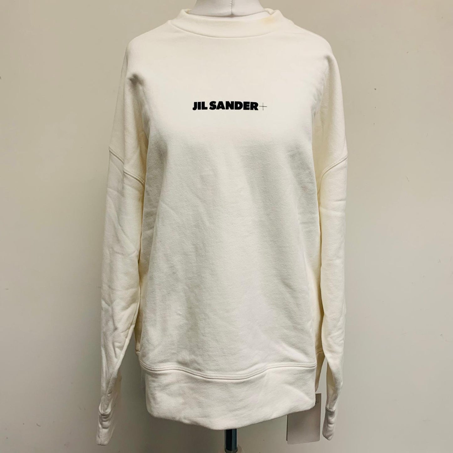 JIL SANDER White Ladies Long Sleeve Round Neck Pullover Jumper Size UK XS NEW