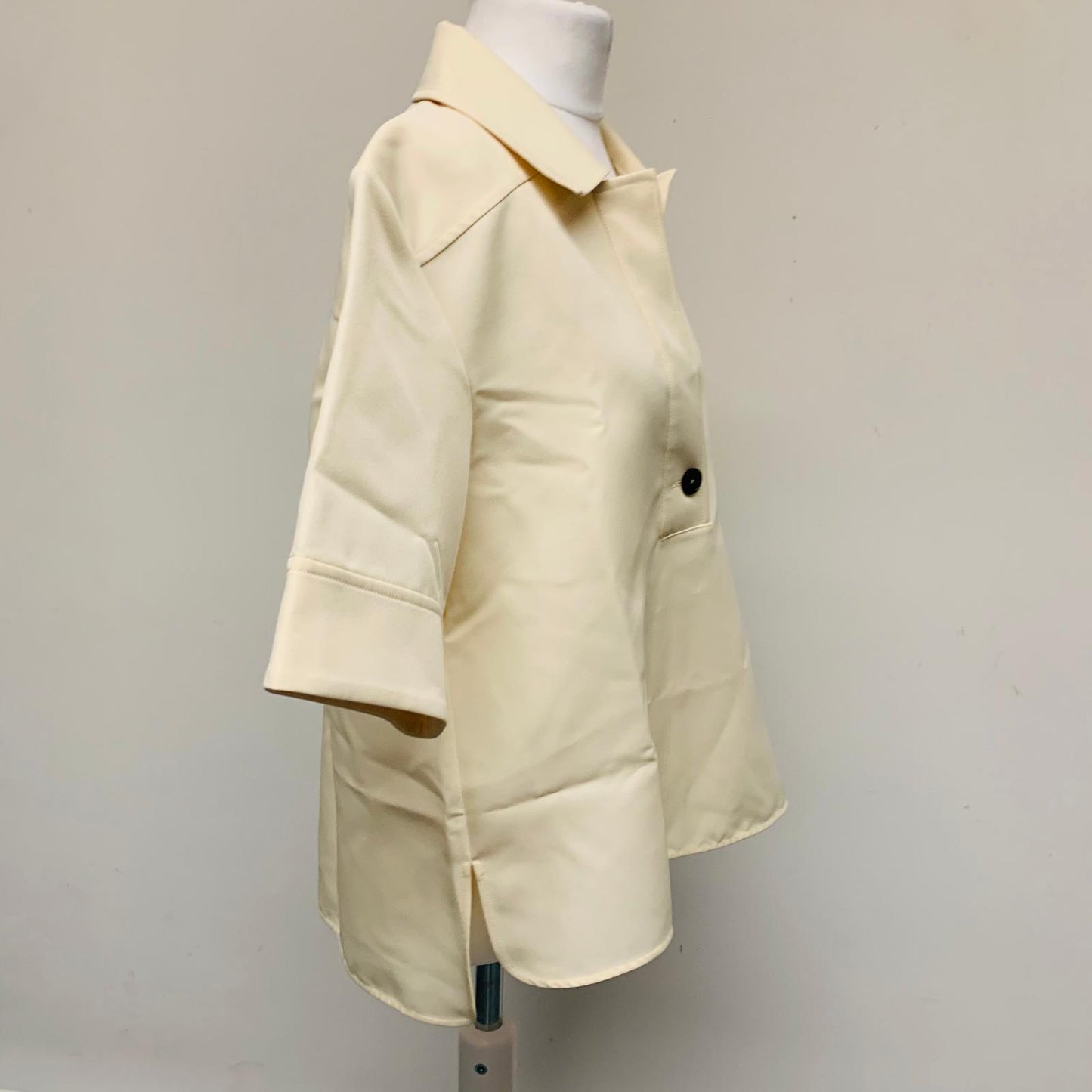 JIL SANDER Yellow Ladies Short Sleeve Collared Shirt Button-Up Size UK 8 NEW