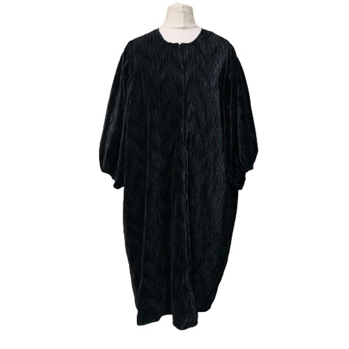 GANNI Black Ladies Long Sleeve Round Neck A-Line Dress Size UK 10 NEW