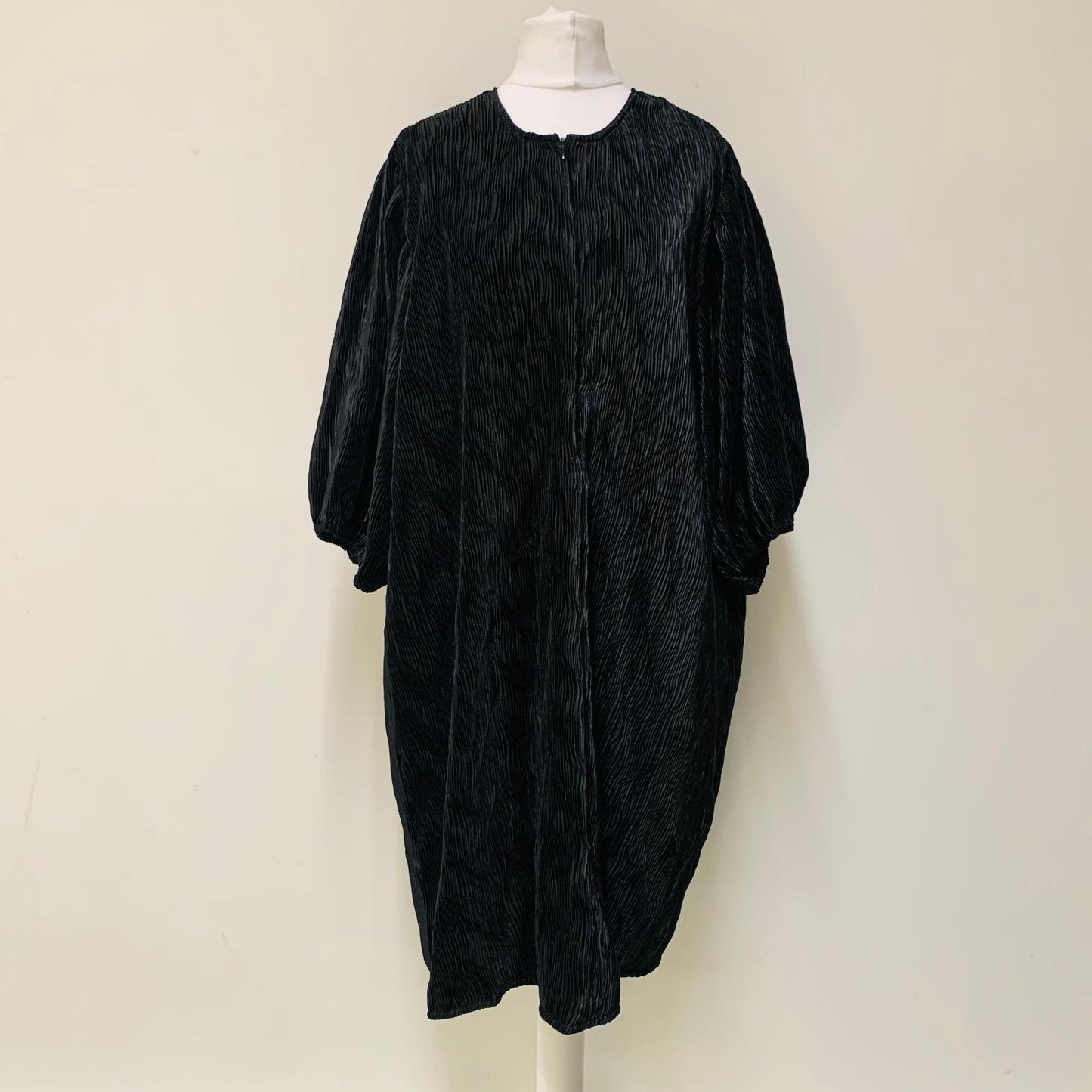 GANNI Black Ladies Long Sleeve Round Neck A-Line Dress Size UK 10 NEW