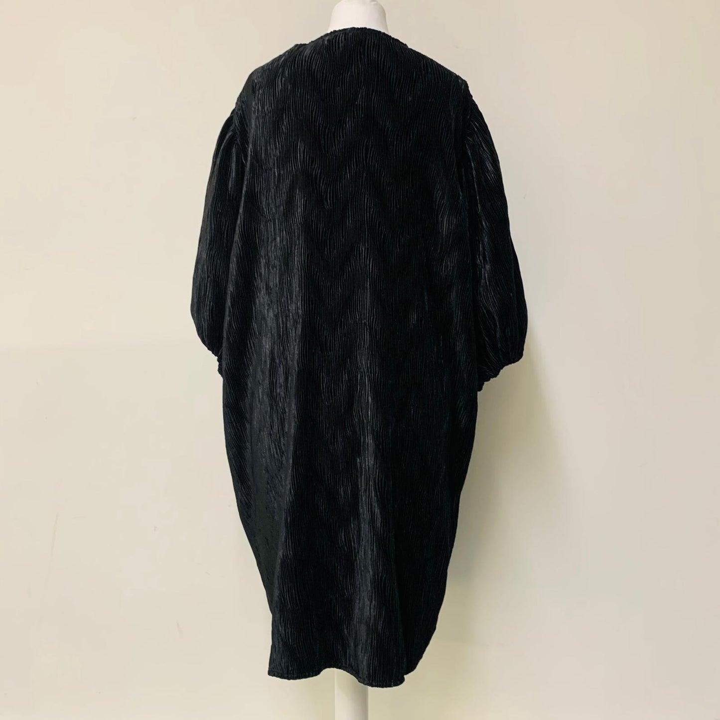 GANNI Black Ladies Long Sleeve Round Neck A-Line Dress Size UK 10 NEW
