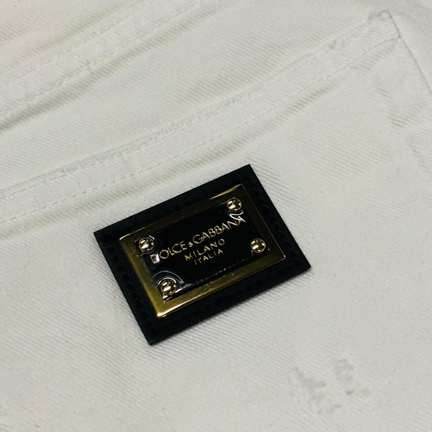DOLCE & GABBANA White Ladies Denim Fit Boyfriend Straight Jeans W32 L29 NEW