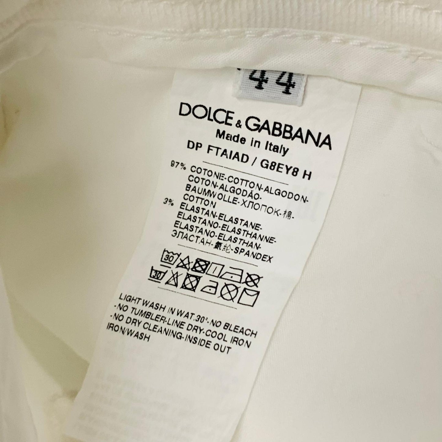 DOLCE & GABBANA White Ladies Denim Fit Boyfriend Straight Jeans W32 L29 NEW