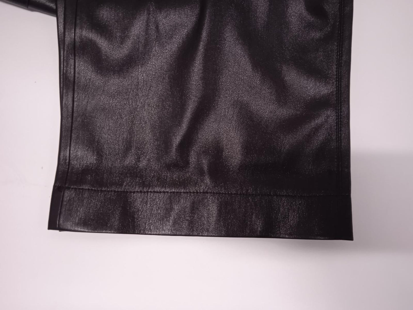 NANUSHKA Ladies Black Faux Leather Calie Straight Leg Trousers Size L NEW