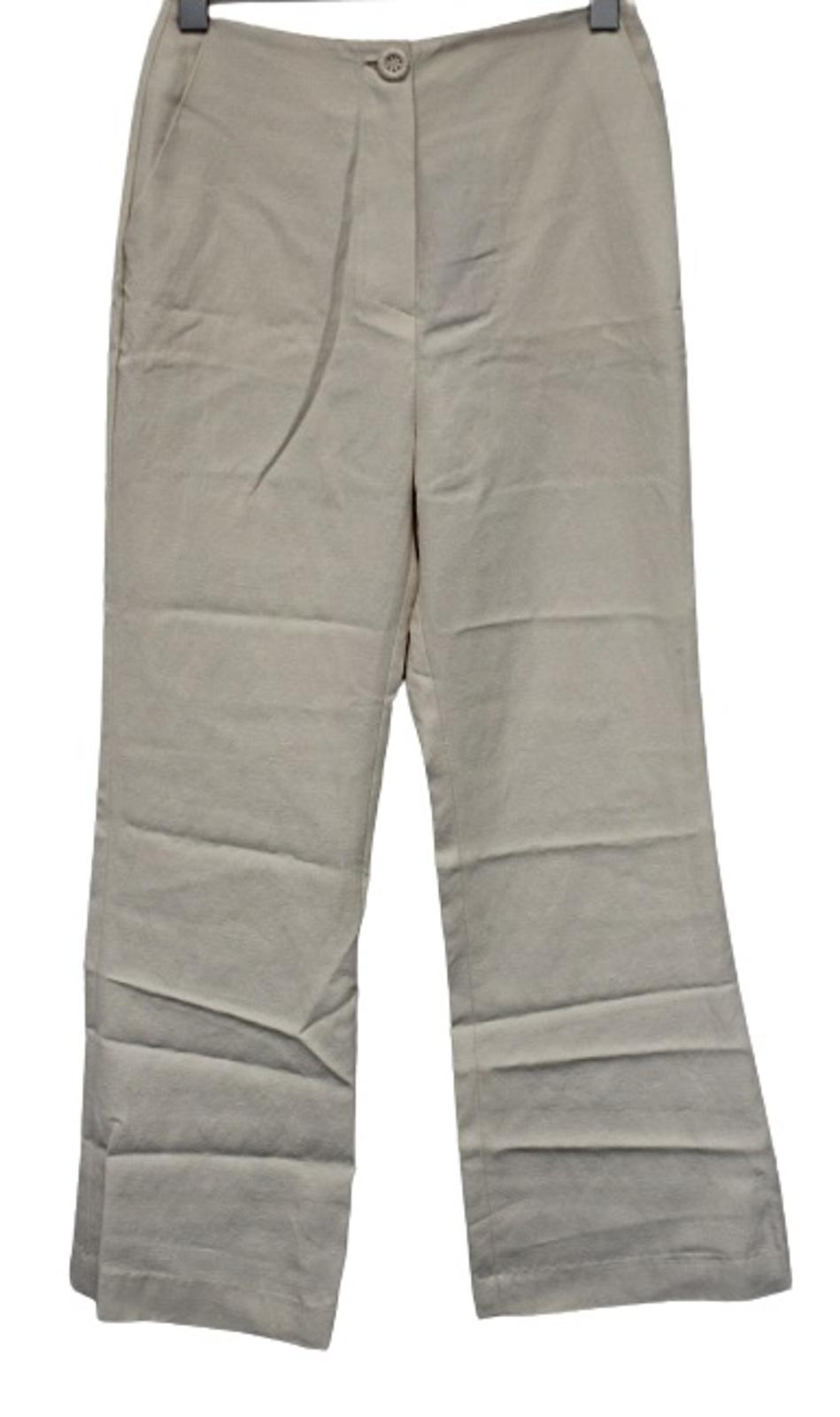 NANUSHKA Ladies Beata Cream White Front Zip & Button Cropped Pants S W26 L26 NEW