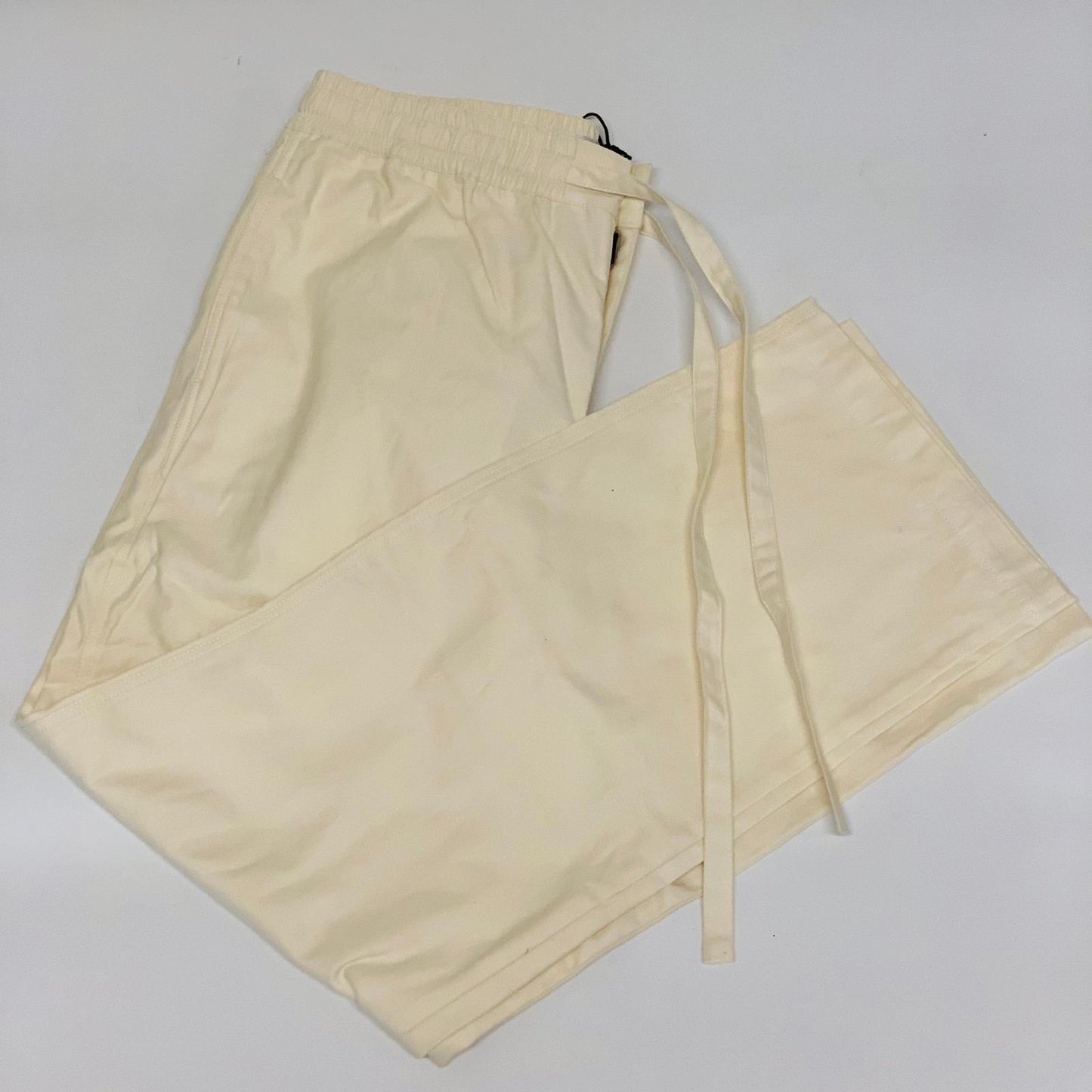 STAUD Beige Ladies  Astor Pull Up Wide Leg Champagne Pant Trousers W28 L33 NEW