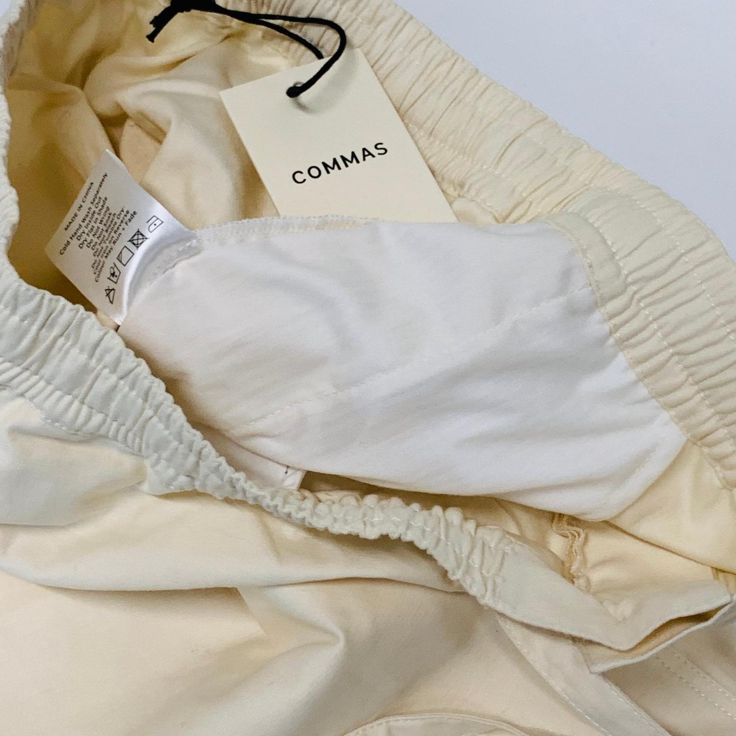 STAUD Beige Ladies  Astor Pull Up Wide Leg Champagne Pant Trousers W28 L33 NEW