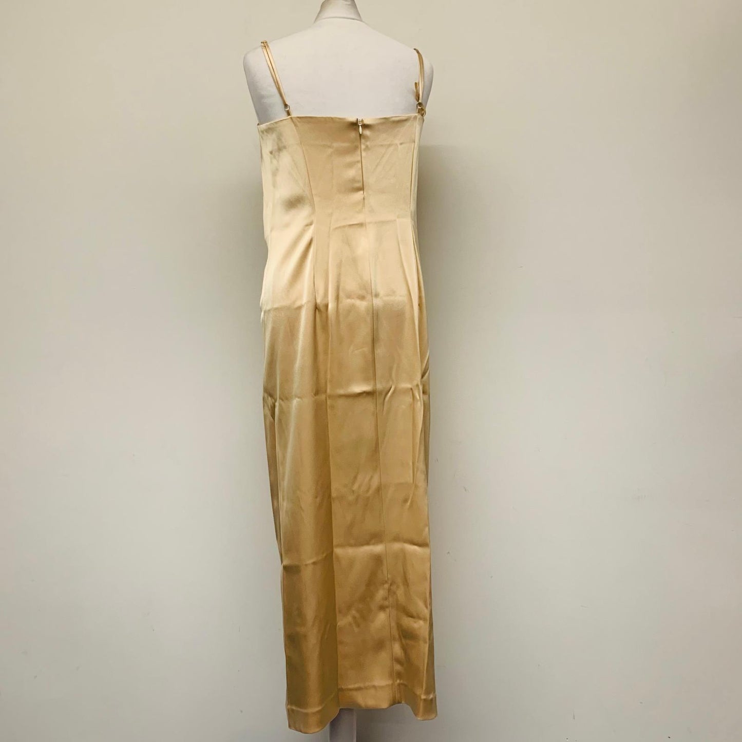 NANUSHKA Ladies Gold Doris Sweet Bow Triacitate Slip Dress L NEW