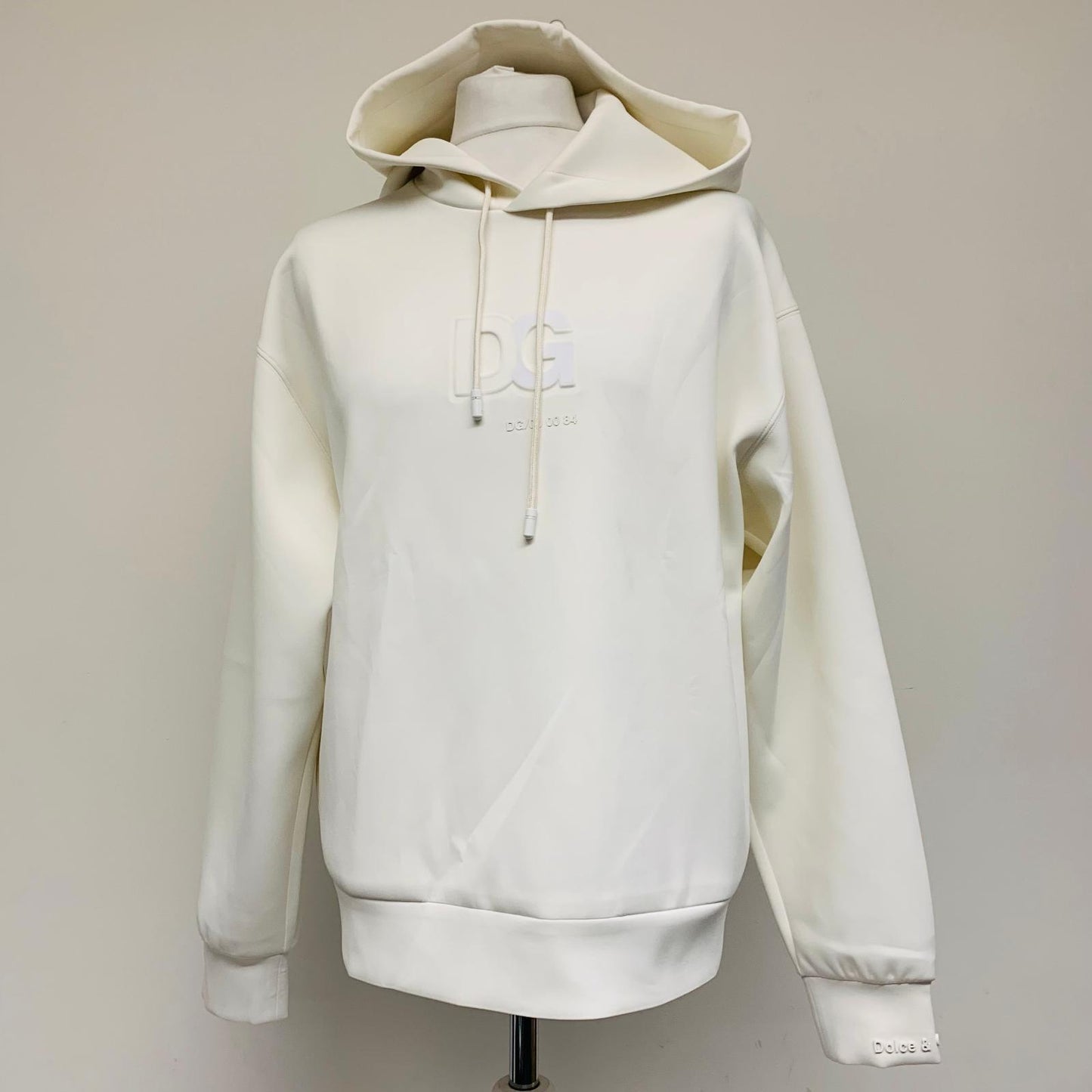 DOLCE & GABBANA Men's White DG Letter Soft Touch Jumper Pullover M NEW