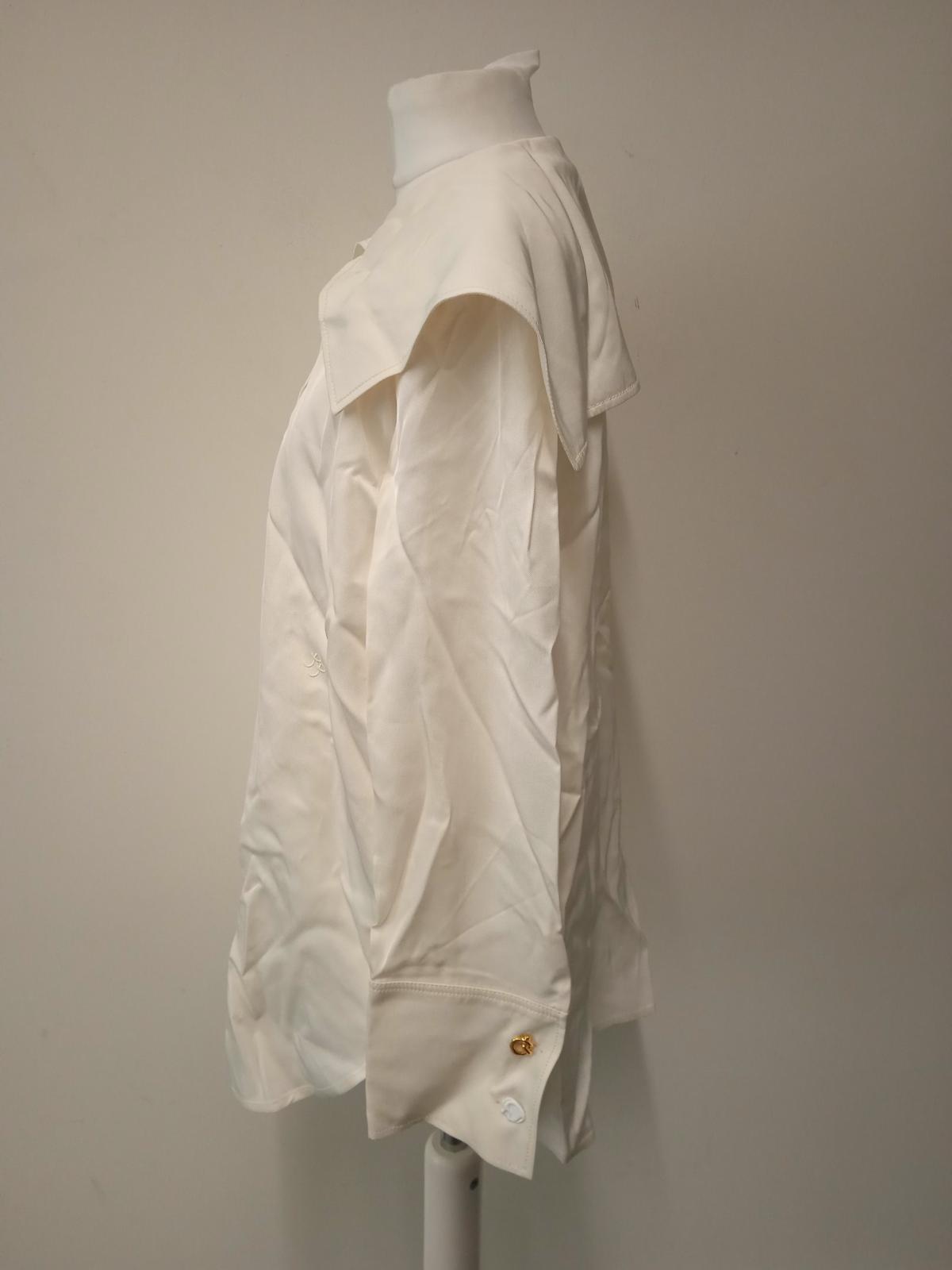 REJINA PYO Ladies Off-White Twill Long Sleeve Oversized Eden Shirts Size S NEW