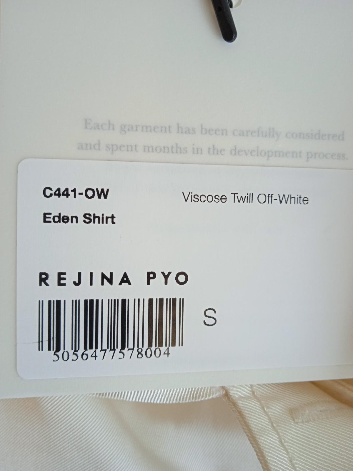 REJINA PYO Ladies Off-White Twill Long Sleeve Oversized Eden Shirts Size S NEW