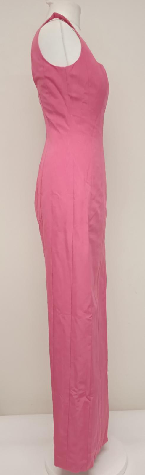 STAUD Ladies Pink Cotton Blend Square Neck Portrait Midi Dress Size US2 UK6 NEW
