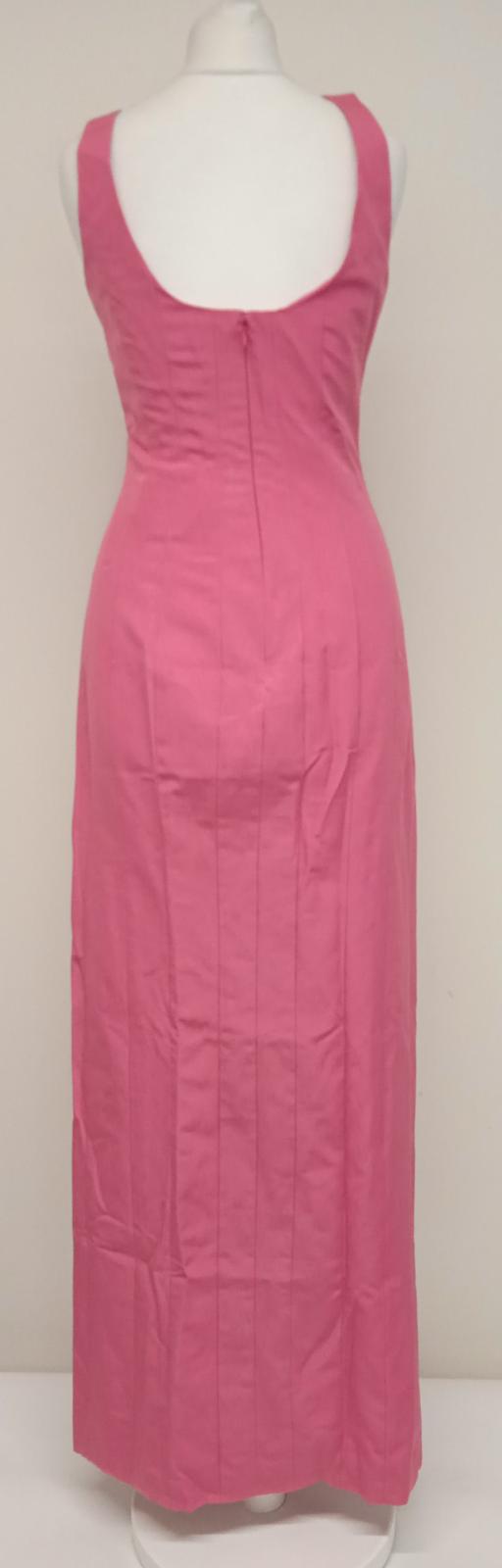 STAUD Ladies Pink Cotton Blend Square Neck Portrait Midi Dress Size US2 UK6 NEW