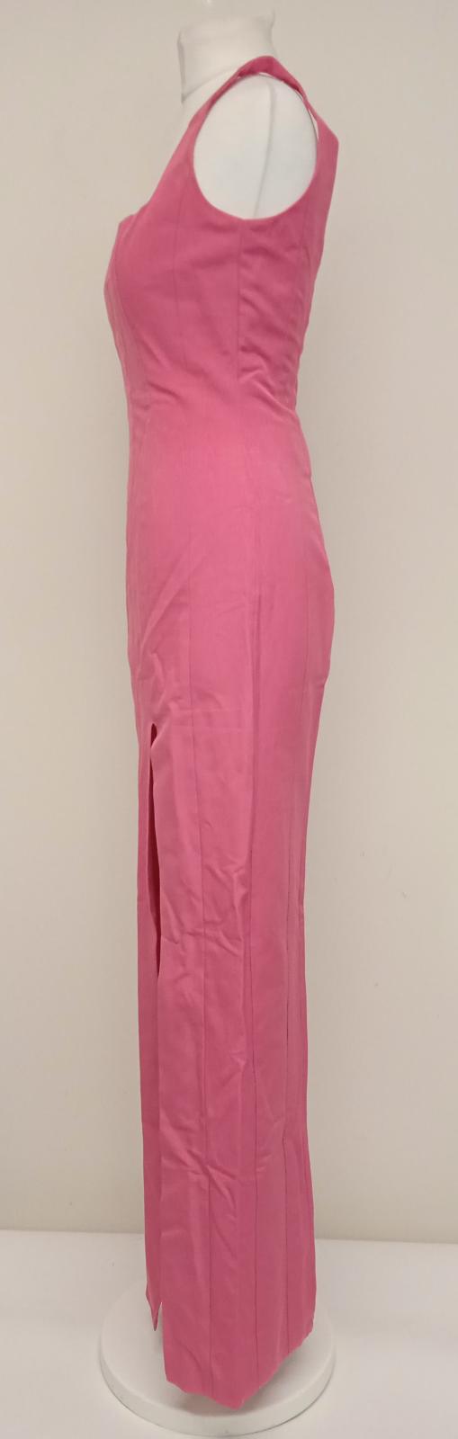 STAUD Ladies Pink Cotton Blend Square Neck Portrait Midi Dress Size US2 UK6 NEW