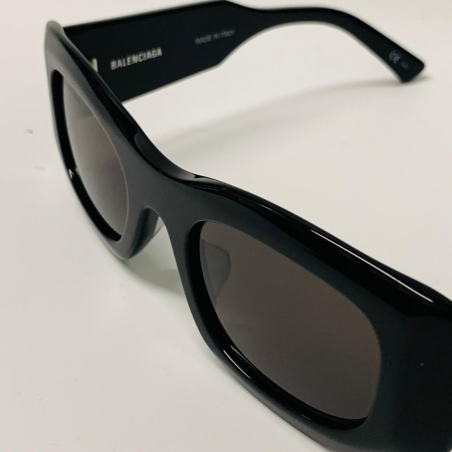BALENCIAGA Black Men's  Rectangle Bold Thick Frame Sunglasses NEW