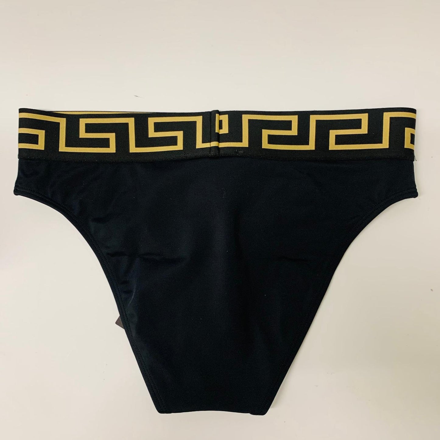 VERSACE Black Ladies  Bikini Bottoms Bikini Medusa Greca Jacquard Swimwear S NEW