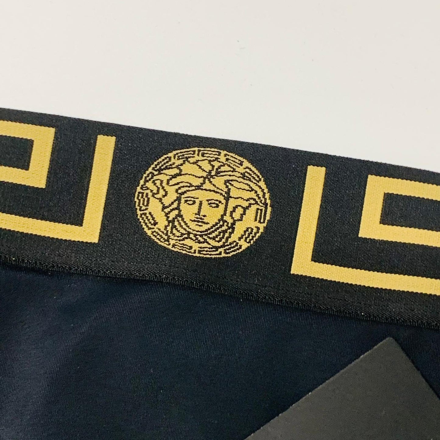 VERSACE Black Ladies  Bikini Bottoms Bikini Medusa Greca Jacquard Swimwear S NEW