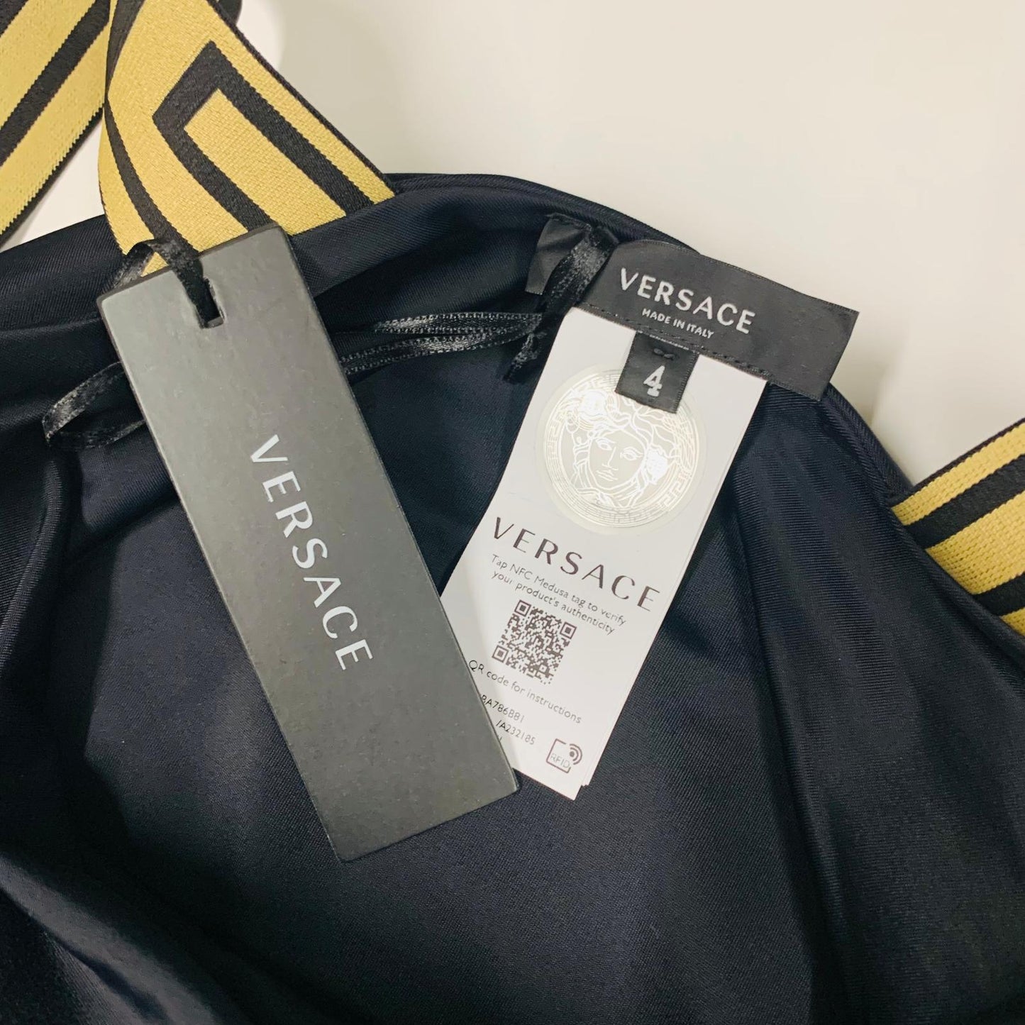 VERSACE Black Ladies  Swimming Costumes Bikini Medusa Greca Jacquard S NEW
