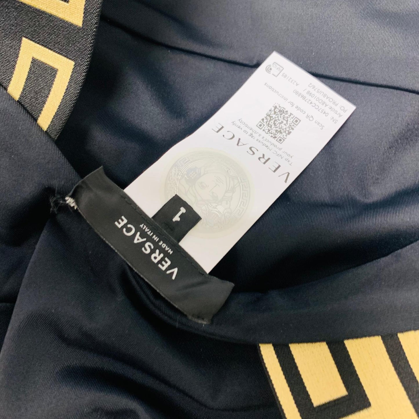 VERSACE Black Ladies  Swimming Costumes Bikini Medusa Greca Jacquard  XS NEW